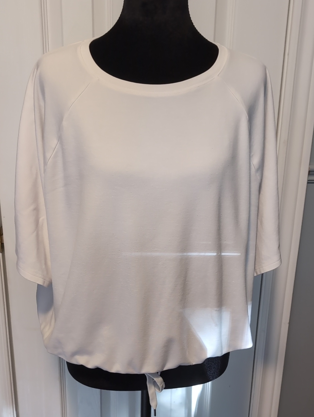 Prologue White Short-Sleeve Pullover Top